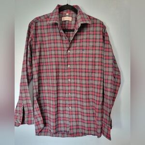 Montagut Button-down Plaid Flannel Shirt Size 40 Medium
